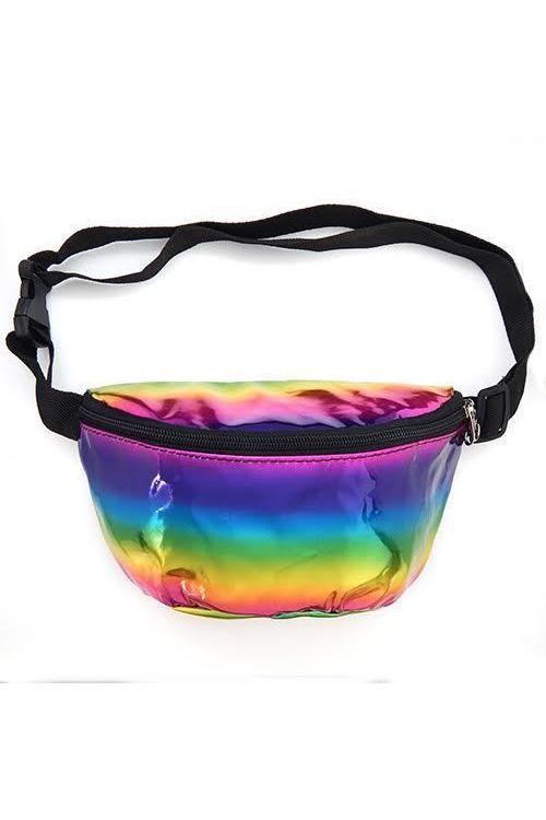 Rainbow Halographic Crossbody Fanny Pack